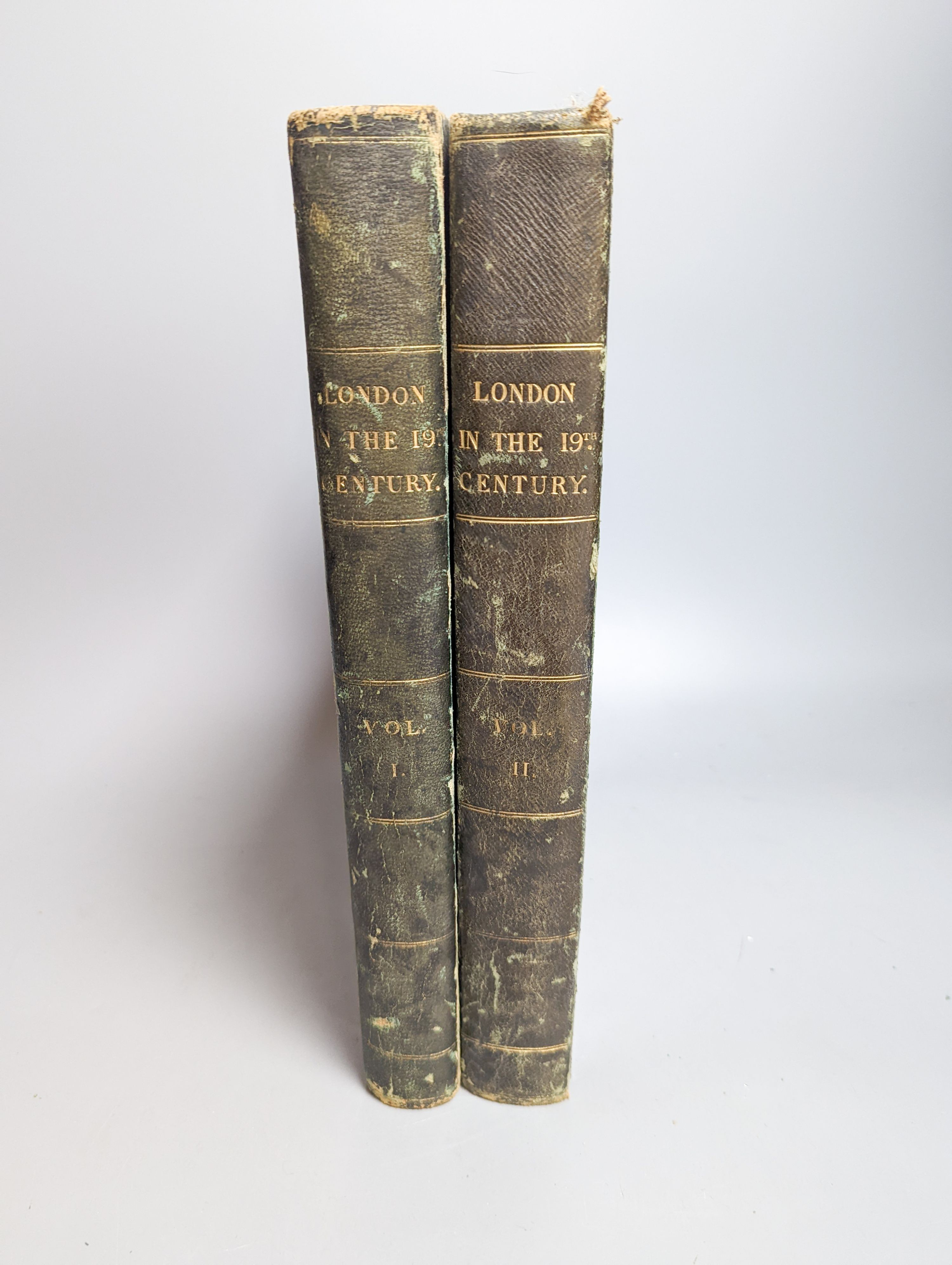 Books: London in the 19th century - two half calf volumes